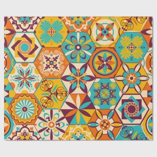 patchwork-kantelpatroon.  decoratief cadeaupapier (Vlak)