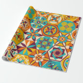  patchwork-kantelpatroon.  decoratief cadeaupapier (Uitgerold)