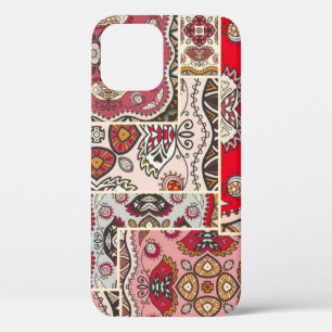 patchwork-kantelpatroon. decoratief iPhone 12 hoesje