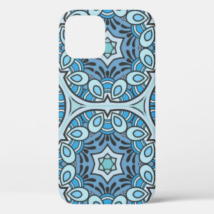 patchwork-kantelpatroon. Handgetrokken decora iPhone 12 Hoesje