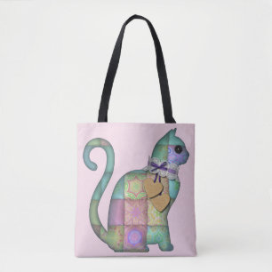 patchwork kat canvas tas