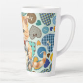 Patchwork-Kat Latte Mok (Rechts)