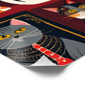 patchwork katten AI kunst poster Perfect Poster (Hoek)
