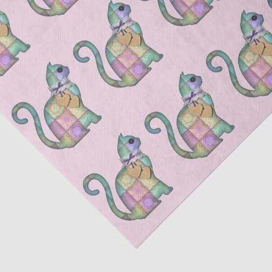 patchwork-kattentissuepapier tissuepapier (Detail)