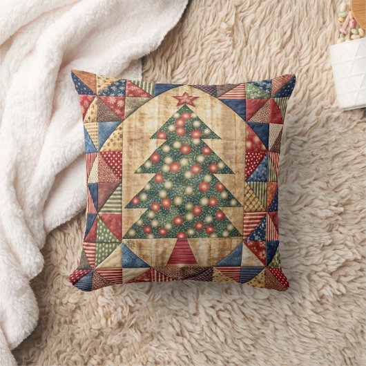 Patchwork Kerstboom 1 Kussen (Deken)