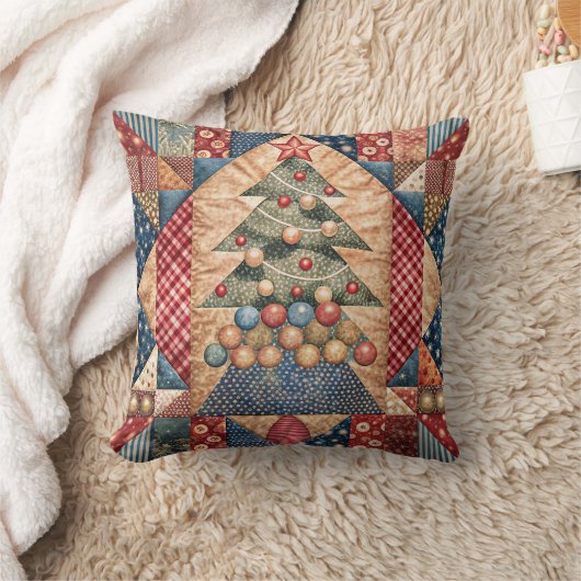 Patchwork Kerstboom 2 Kussen (Deken)