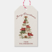 Patchwork kerstboom cadeaulabel (Voorkant)