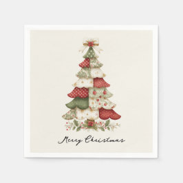 Patchwork kerstboom servet