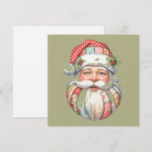 Patchwork Kerstman Kerst Retro Feestdagenkaart (Voorkant / Achterkant)