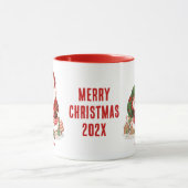 Patchwork Kerstman Kerstmis Mok (Midden)