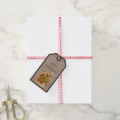 Patchwork Kerststol Kerstcadeau Label Cadeaulabel (Met Touw)