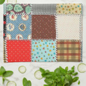 Patchwork Keukenhanddoek 16" x 24" (Gevouwen)