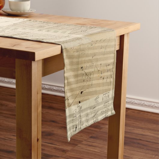 Patchwork Kijk Beethoven Musical Manuscripts Lange Tafelloper (Voorbeeld)