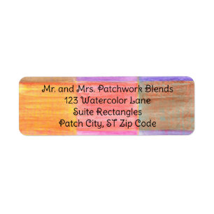 Patchwork Kleurencombinaties in Waterverf, Adresla Etiket