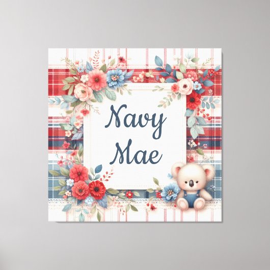 Patchwork Koala Coordinating Canas Print (Voorkant)