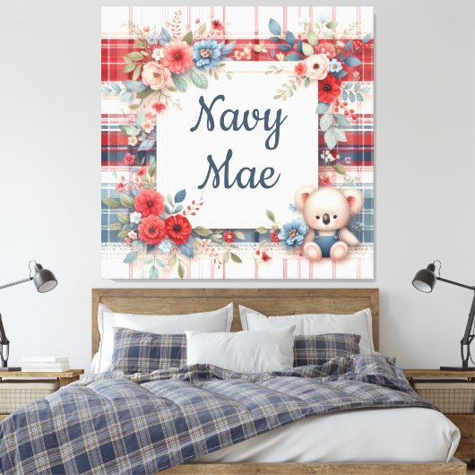 Patchwork Koala Coordinating Canas Print (Insitu (Slaapkamer))