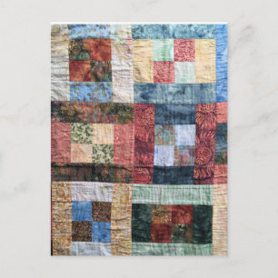 patchwork-kwilt briefkaart
