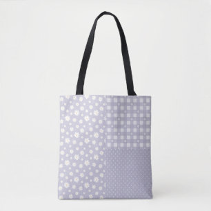Patchwork Lavendel Spring Pastel Pattern Canvas ta Draagtas