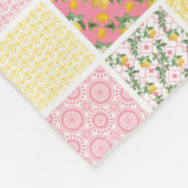 Patchwork Lemon Fleece Deken (Hoek)