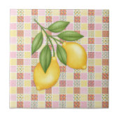 Patchwork Lemon Tegeltje (Voorkant)