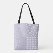 Patchwork Lente Licht Lavendel Patroon Canvas tas (Achterkant)
