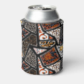 Patchwork Leopard Zebra Design Patroon Blikjeskoeler (Blikje Achterkant)