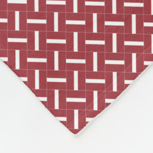 Patchwork Letland Vlag patroon Fleece Deken