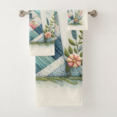 Patchwork Lighthouse Coastal Floral Scene (En situation)