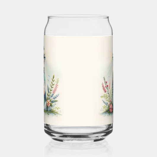 Patchwork Lighthouse Coastal Floral Scene (Droite)