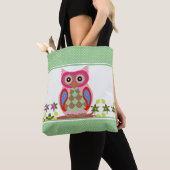 Patchwork Look Owl Polka Dot Draagtas (Dichtbij)