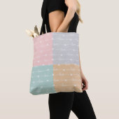 Patchwork Love Hearts Pastel Canvas tas (Dichtbij)