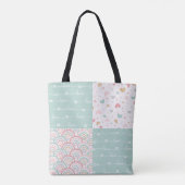 Patchwork Love Rainbow Pastel Hearts Sac fourre-to (Dos)