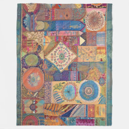 Patchwork Mandala Fleece Blanket
