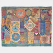 Patchwork Mandala Fleece Blanket Deken (Voorkant (Horizontaal))