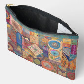 Patchwork Mandala Zippered Pouch Etui (Open)