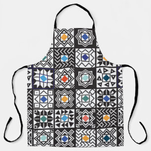 Patchwork Maori: Etnisch tapijtontwerp. Schort