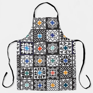 Patchwork Maori: Etnisch tapijtontwerp. Schort