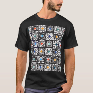 Patchwork Maori: Etnisch tapijtontwerp. T-shirt