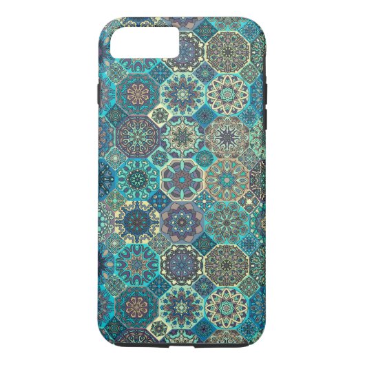 patchwork met floral mandala - elementen Case-Mate iPhone case (Achterkant)