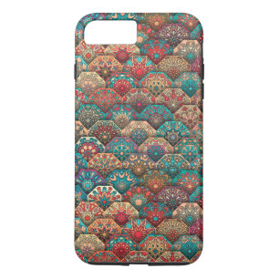  patchwork met floral mandala - elementen 	iPhone 8 plus / 7 plus hoesje