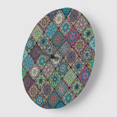  patchwork met floral mandala - elementen grote klok (Hoek)