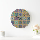  patchwork met floral mandala - elementen grote klok (Huis)