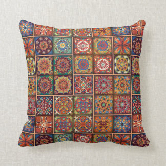  patchwork met floral mandala - elementen kussen