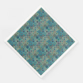 patchwork met floral mandala - elementen servetten (Hoek)