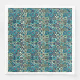 patchwork met floral mandala - elementen servetten