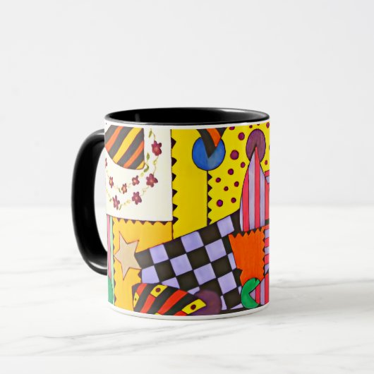 Patchwork mok (Voorkant links)