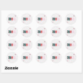 Patchwork 'MUM' op Kant Ronde Sticker (Vel)