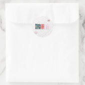 Patchwork 'MUM' op Kant Ronde Sticker (Tas)