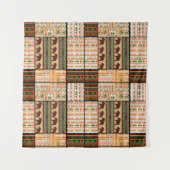 Patchwork naadloze afrikaanse sierpatroontekst wandkleed (Voorkant (horizontaal))