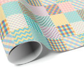 patchwork: naadloze textielachtergrond cadeaupapier (Rol Hoek)